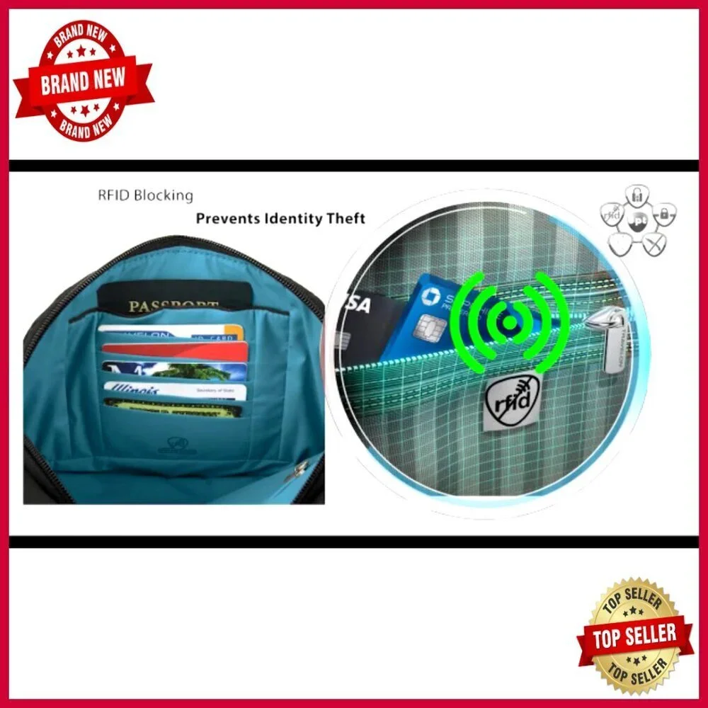 Anti-Theft Messenger Bag with RFID Blocking, Slash-Resistant Travel